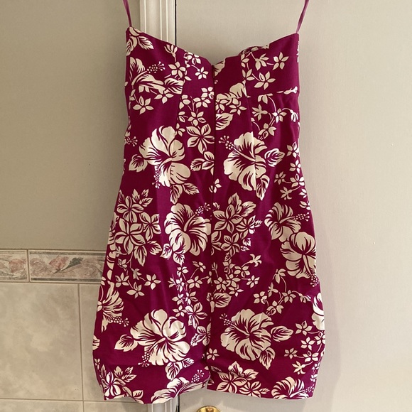 Womens Michael Kors strapless luau print dress - Picture 3 of 6